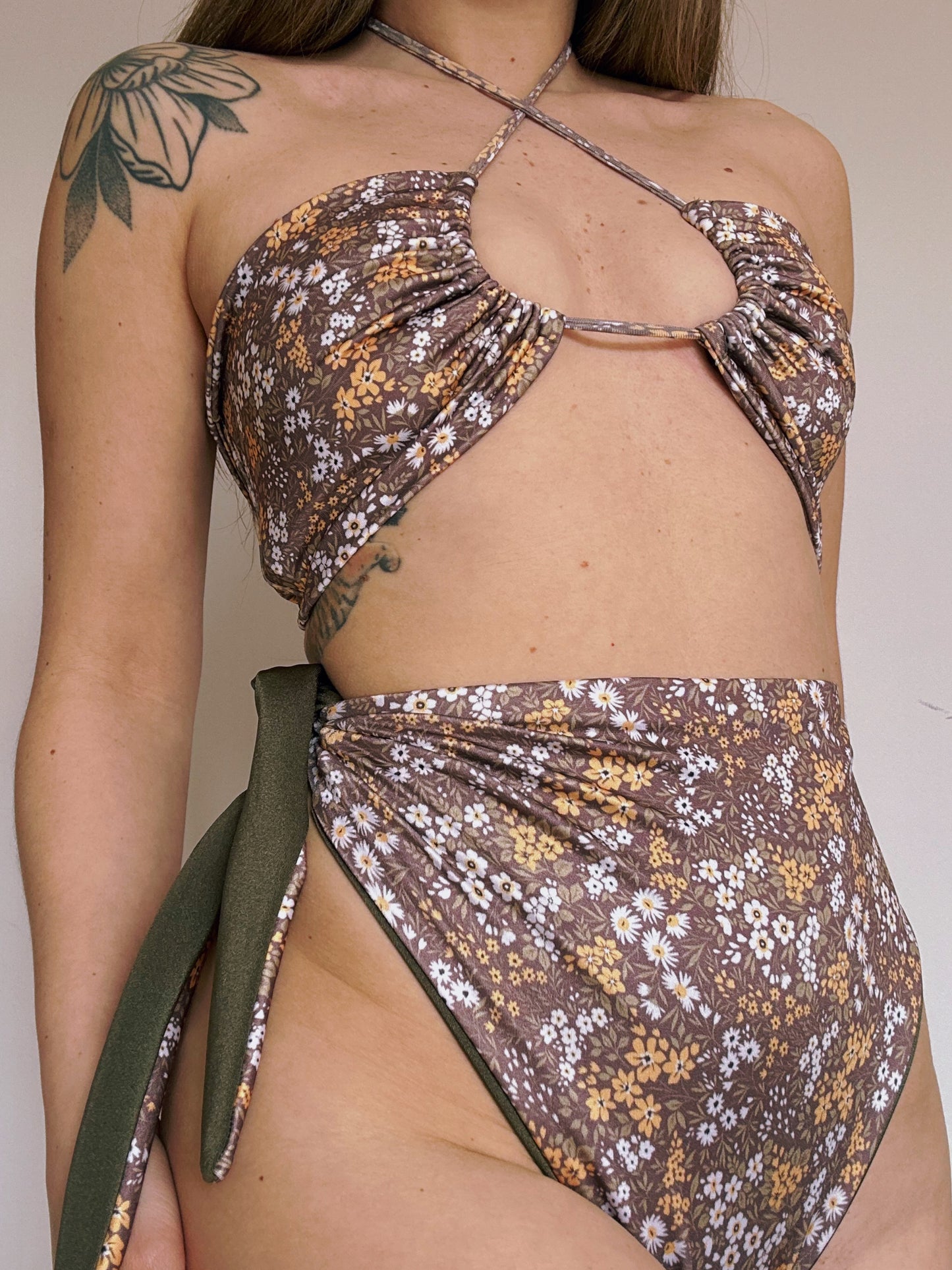 Ditsy high waist bottoms - riabelle.bespoke