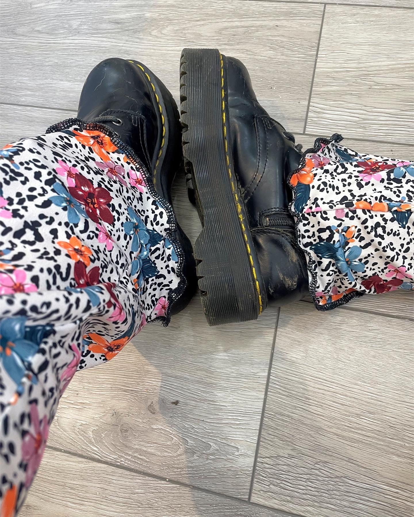 Leopard print flares - UK8 petite - riabelle.bespoke