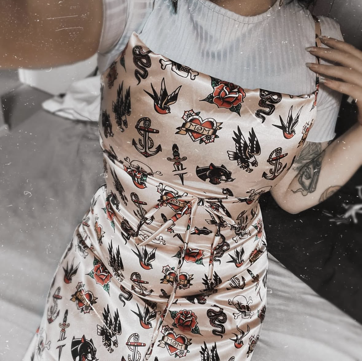 Tattoo midi dress - riabelle.bespoke