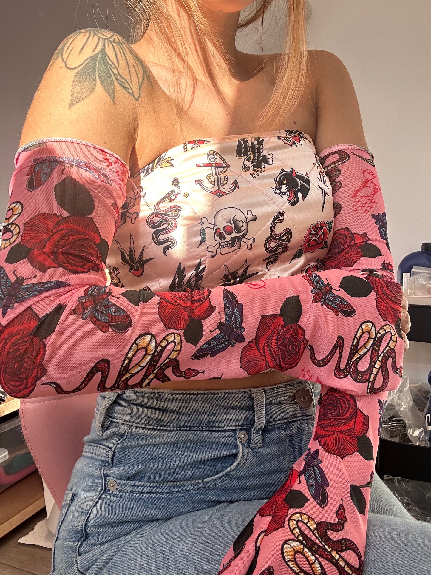 Cobra mesh sleeves - riabelle.bespoke