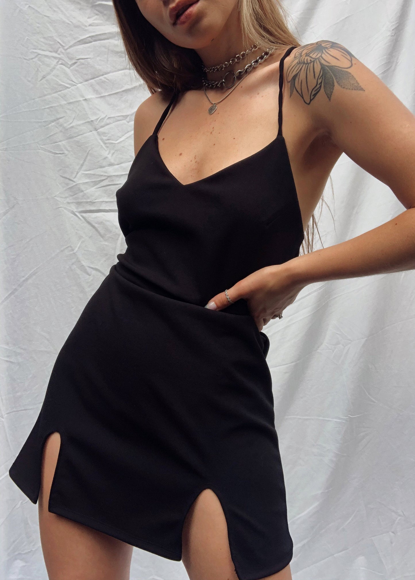 Black slip dress - riabelle.bespoke