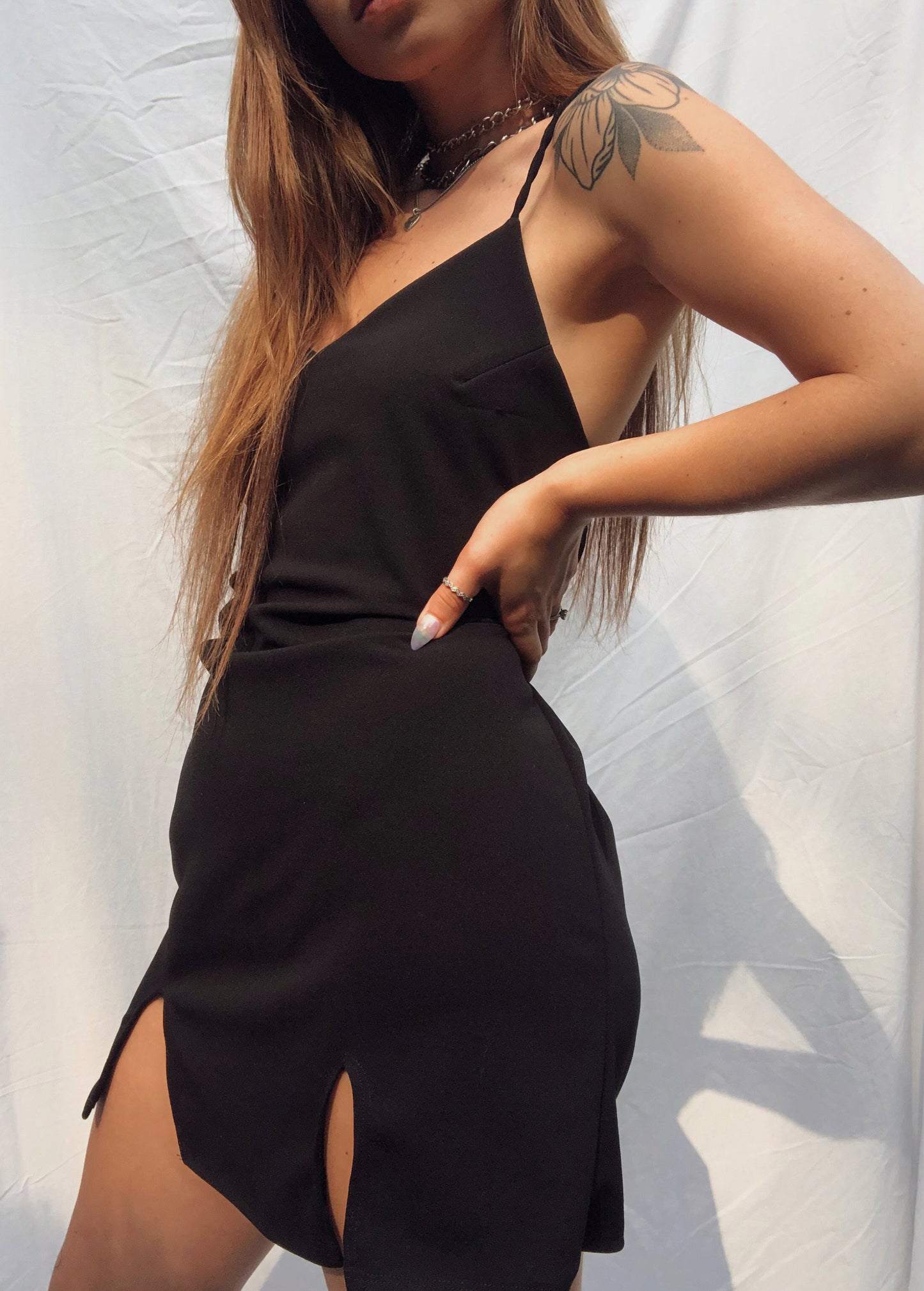 Black slip dress - automotoabo