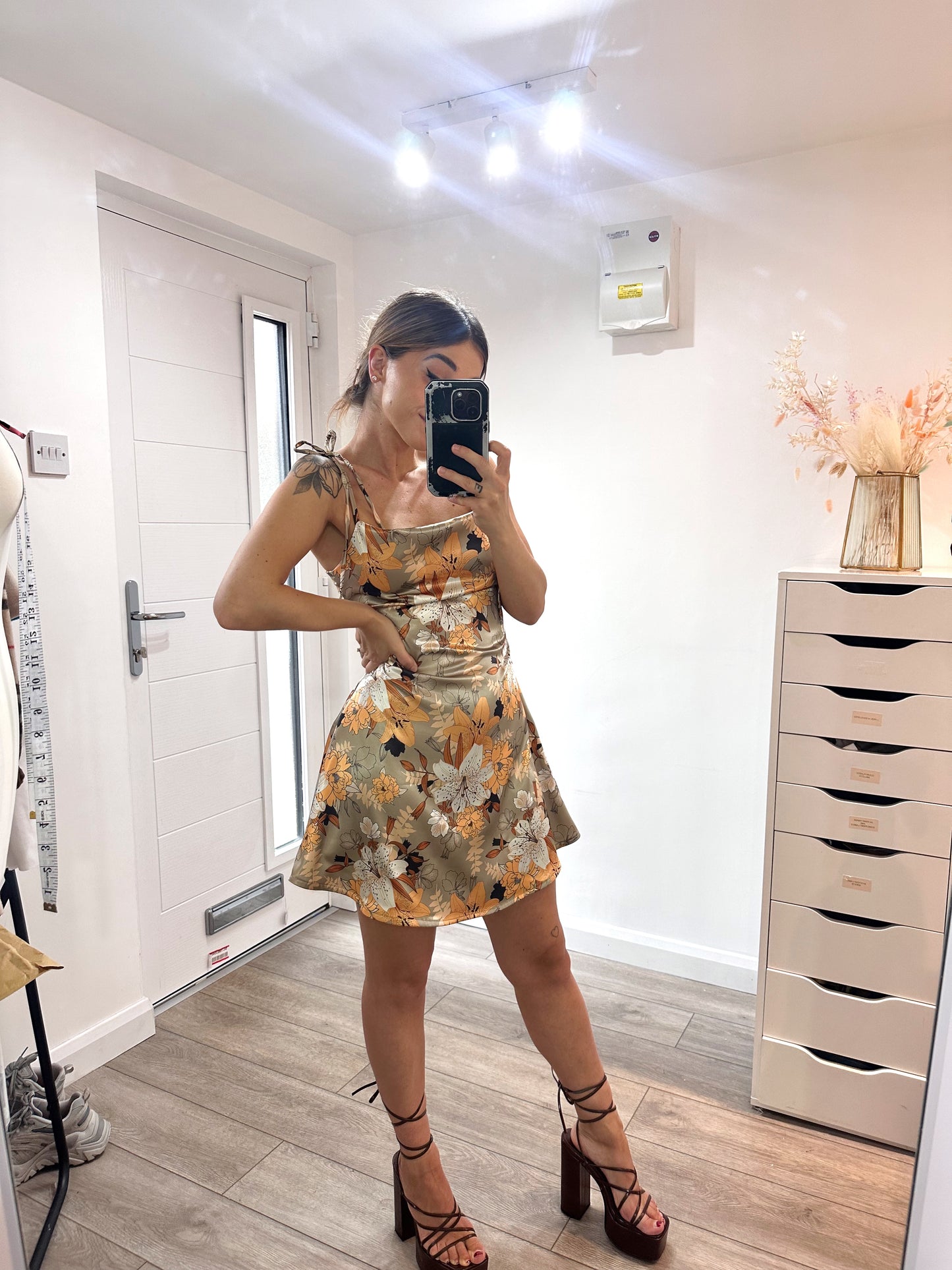 Floral mini dress - UK12