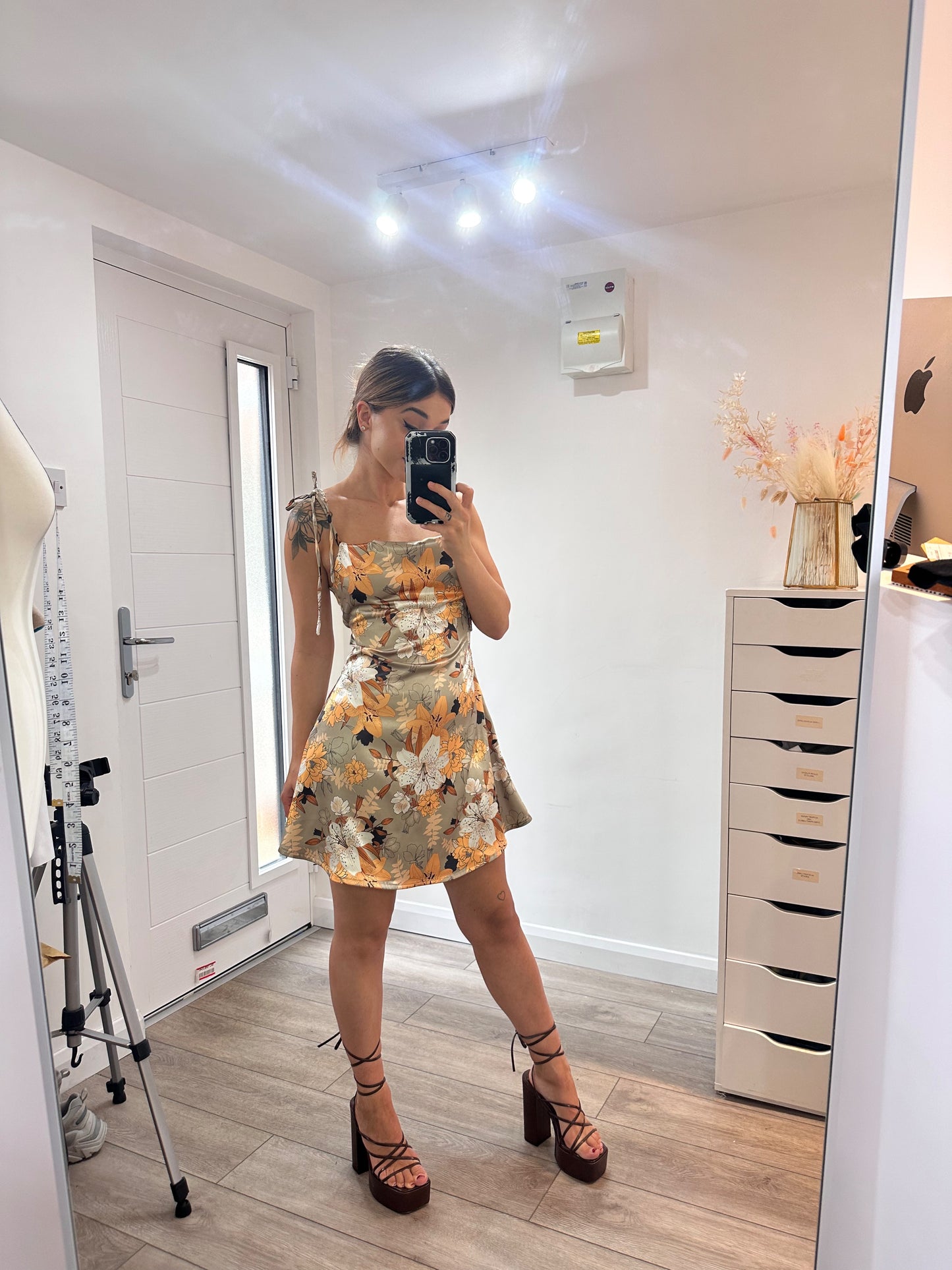 Floral mini dress - UK12