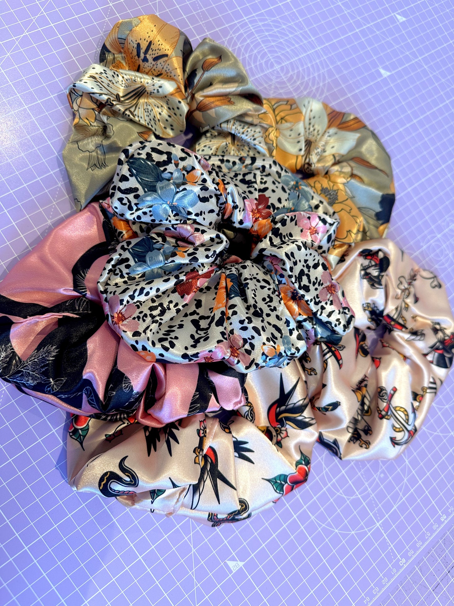 Large satin scrunchie